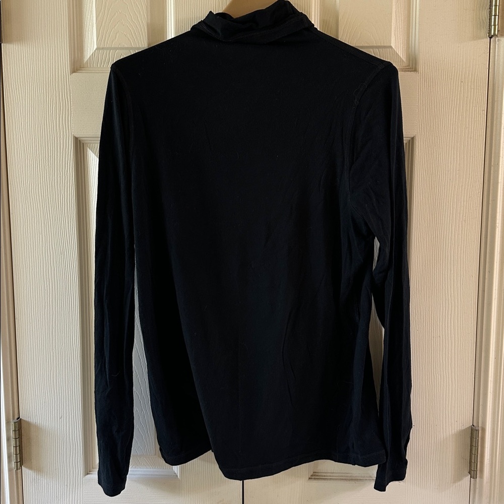 CAbi #3118 Black Long Sleeve Turtleneck Pullover Layering Top Size XL